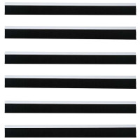Produktbild för Självhäftande dörrborstlist 6 pcs Vit 100 cm Aluminiumlegering
