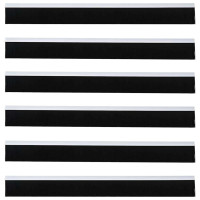 Produktbild för Självhäftande dörrborstlist 6 pcs Vit 100 cm Aluminiumlegering