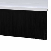 Produktbild för Självhäftande dörrborstlist 12 pcs Vit 100 cm Aluminiumlegering