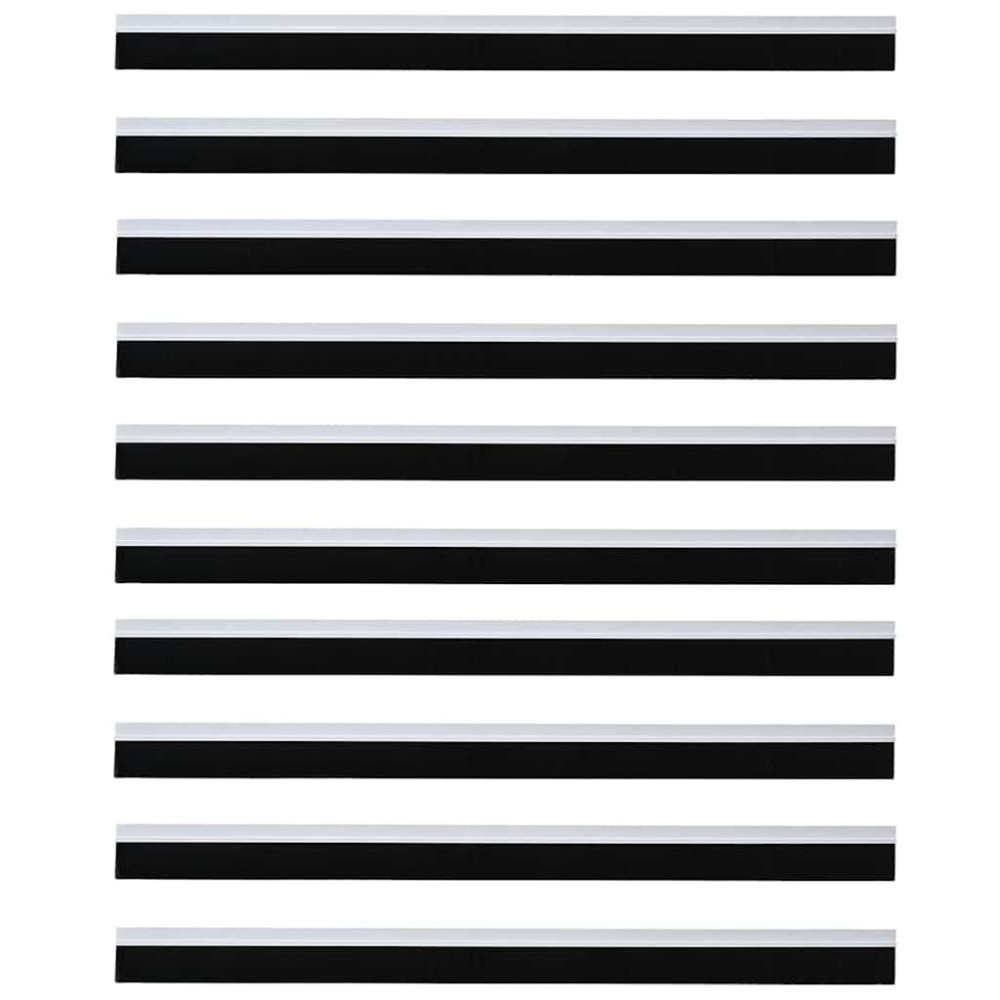 Produktbild för Självhäftande dörrborstlist 12 pcs Vit 100 cm Aluminiumlegering