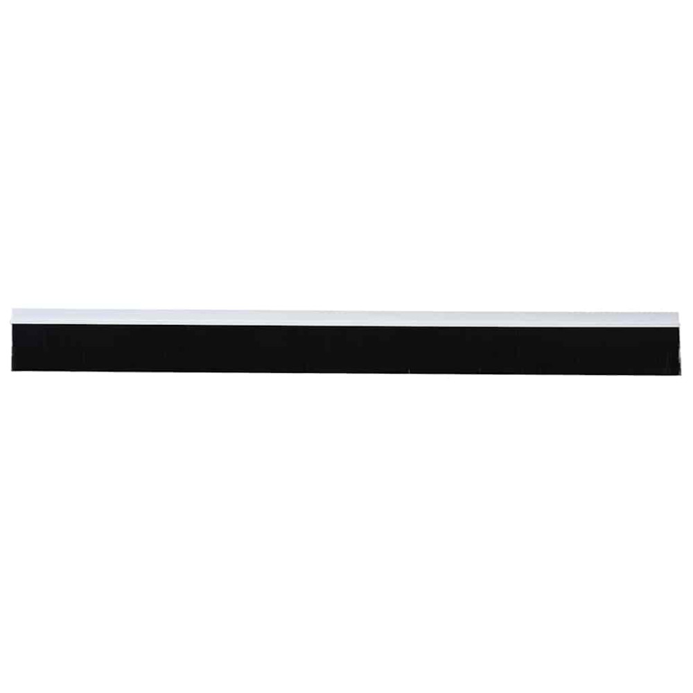 Produktbild för Självhäftande dörrborstlist 12 pcs Vit 100 cm Aluminiumlegering