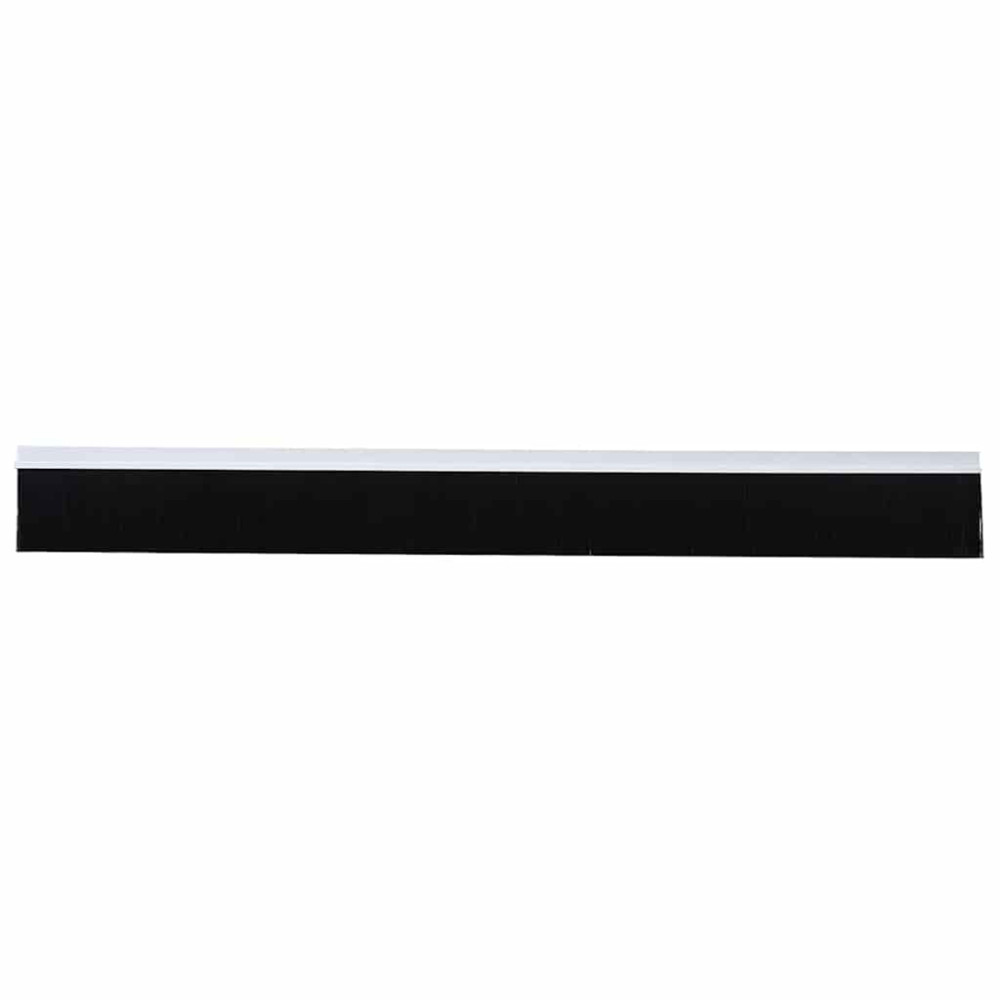 Produktbild för Självhäftande dörrborstlist 12 pcs Vit 100 cm Aluminiumlegering