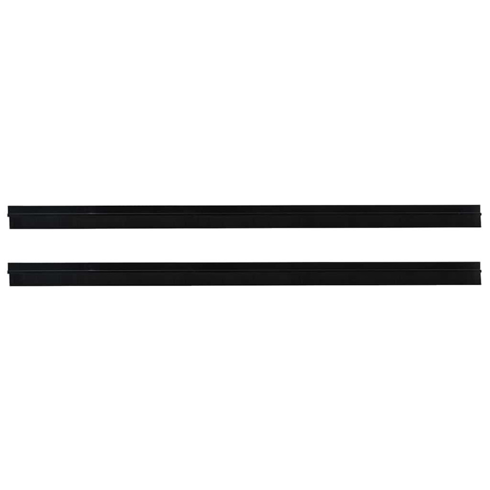Produktbild för Självhäftande dörrborstlist 2 pcs Svart 100 cm