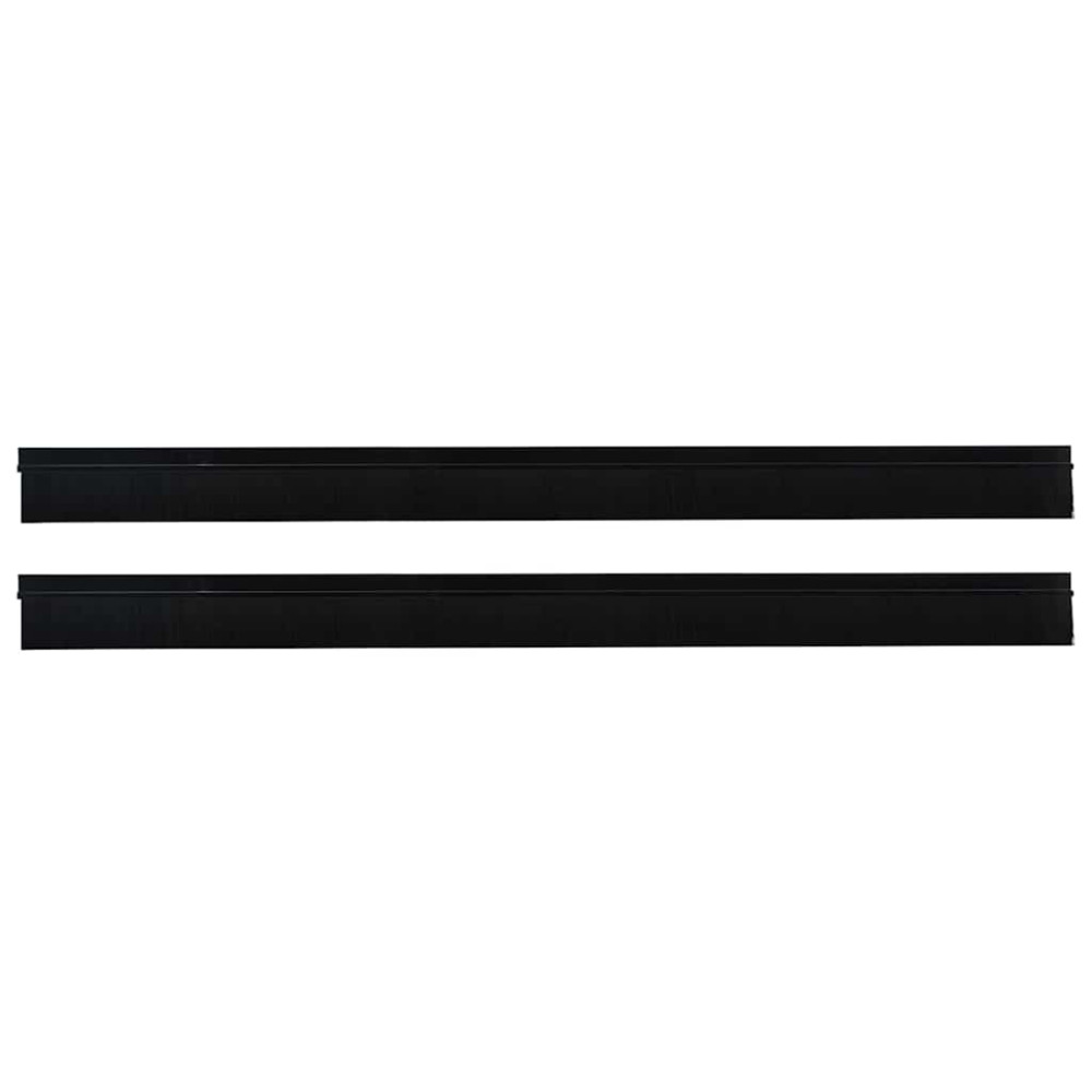 Produktbild för Självhäftande dörrborstlist 2 pcs Svart 100 cm