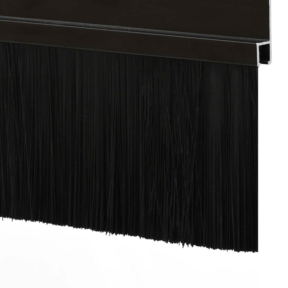 Produktbild för Självhäftande dörrborstlist 2 pcs Svart 100 cm