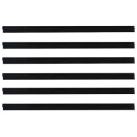 Produktbild för Självhäftande dörrborstlist 6 pcs Svart 100 cm