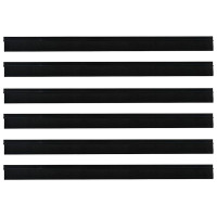 Produktbild för Självhäftande dörrborstlist 6 pcs Svart 100 cm