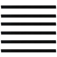 Produktbild för Självhäftande dörrborstlist 6 pcs Svart 100 cm
