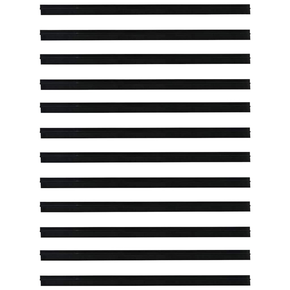 Produktbild för Självhäftande dörrborstlist 12 pcs Svart 100 cm