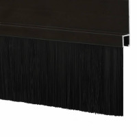 Produktbild för Självhäftande dörrborstlist 12 pcs Svart 100 cm