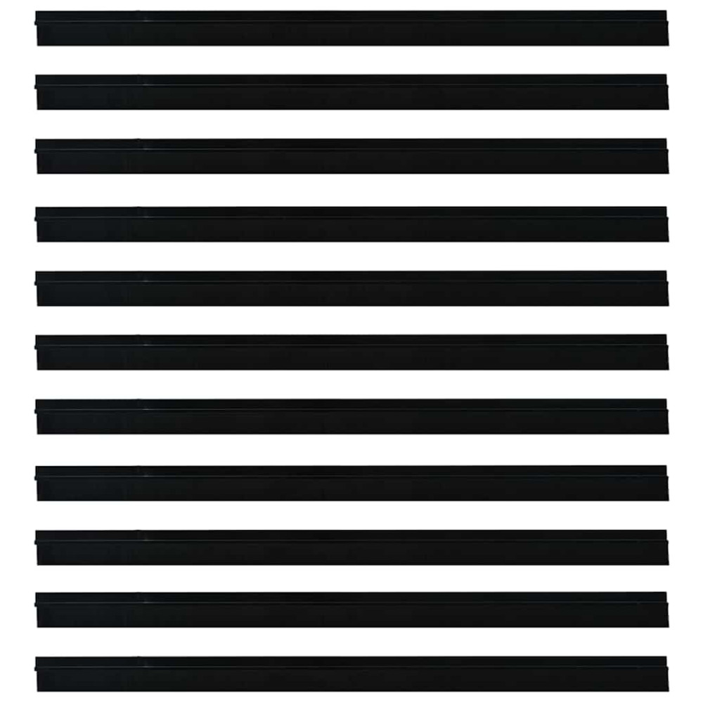 Produktbild för Självhäftande dörrborstlist 12 pcs Svart 100 cm