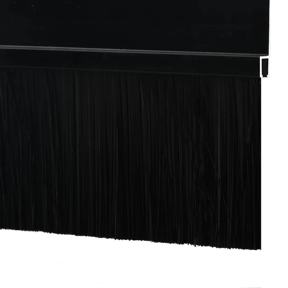Produktbild för Självhäftande dörrborstlist 12 pcs Svart 100 cm