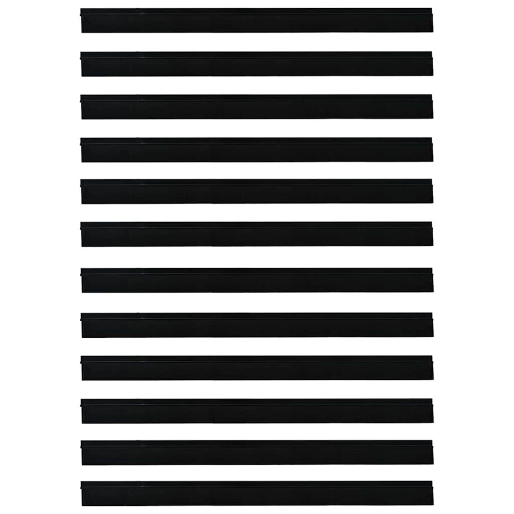 Produktbild för Självhäftande dörrborstlist 12 pcs Svart 100 cm