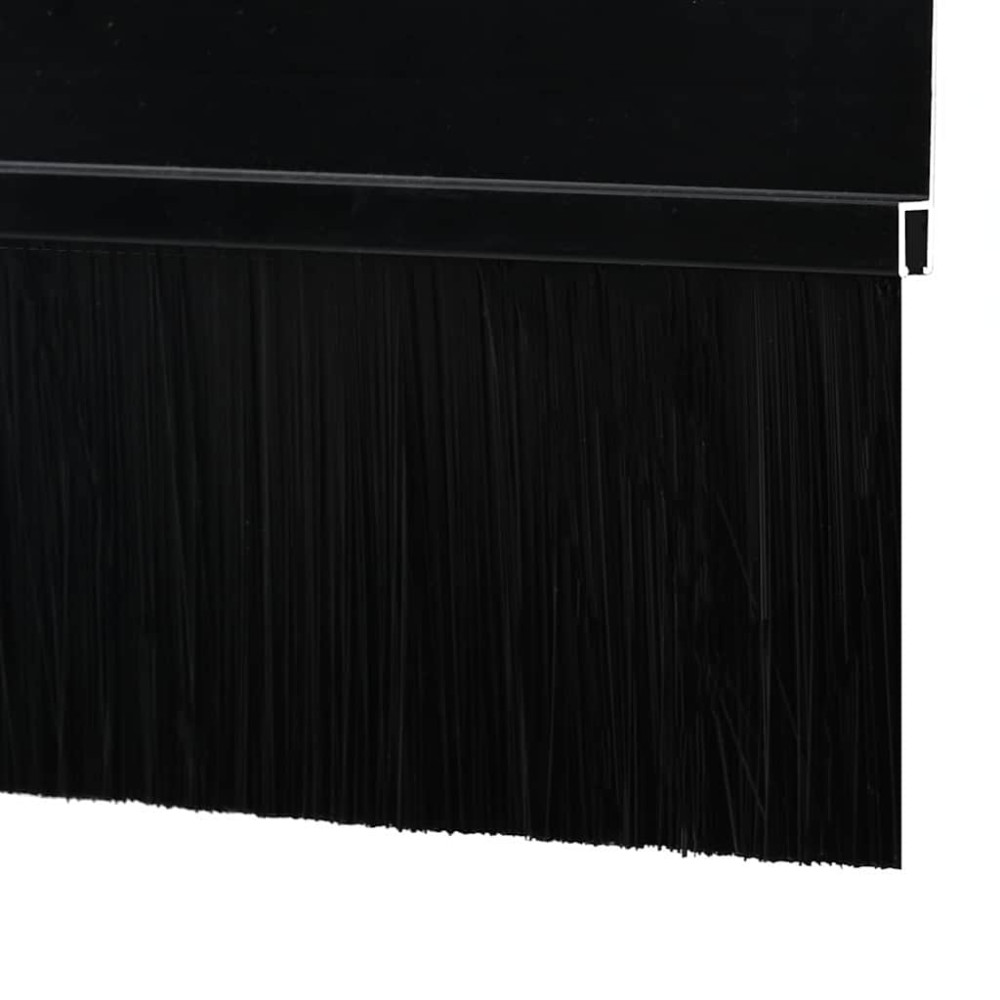Produktbild för Självhäftande dörrborstlist 12 pcs Svart 100 cm