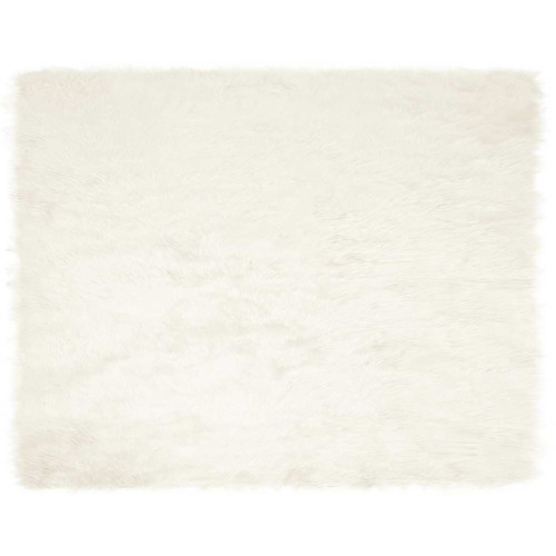 vidaXL Fuskfäll matta TAFALLA Vit 200 x 280 cm Polyester