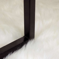 Produktbild för Fuskfäll matta TAFALLA Vit 240 x 340 cm Polyester