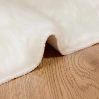 Produktbild för Fuskfäll matta TAFALLA Vit 240 x 340 cm Polyester