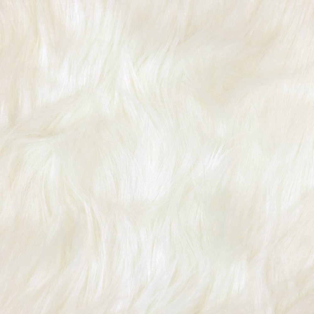 Produktbild för Fuskfäll matta TAFALLA Vit 240 x 340 cm Polyester