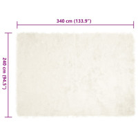 Produktbild för Fuskfäll matta TAFALLA Vit 240 x 340 cm Polyester