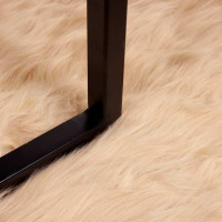 Produktbild för Fuskfäll matta TAFALLA Beige 240 x 340 cm Polyester