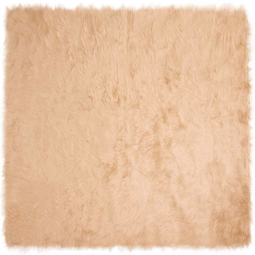 vidaXL Fuskfäll matta TAFALLA Beige 240 x 240 cm Polyester