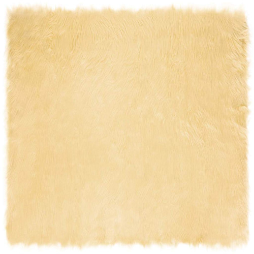 vidaXL Fuskfäll matta TAFALLA Gräddvit 240 x 240 cm Polyester