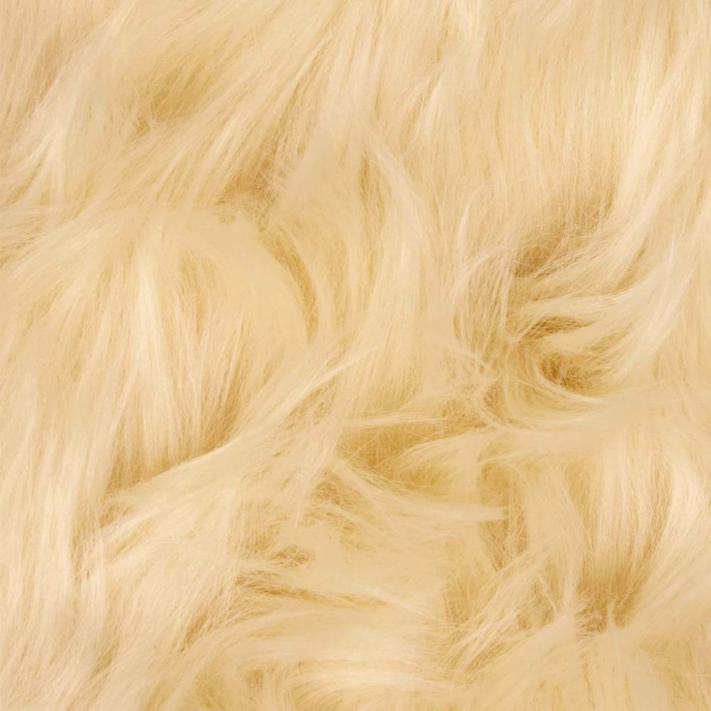 Produktbild för Fuskfäll matta TAFALLA Gräddvit 240 x 240 cm Polyester
