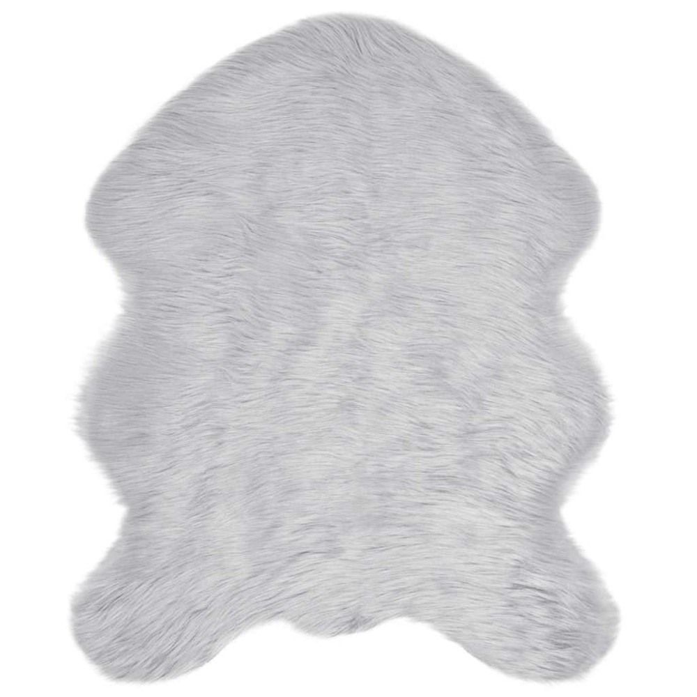 Produktbild för Fuskfäll matta TAFALLA Grå 50 x 80 cm Polyester