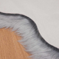 Produktbild för Fuskfäll matta TAFALLA Grå 80 x 120 cm Polyester