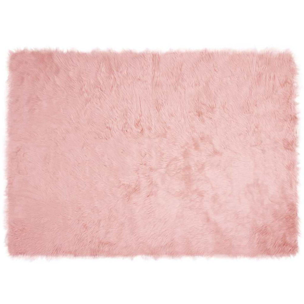 Produktbild för Fuskfäll matta TAFALLA Rosa 120 x 170 cm Polyester