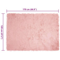 Produktbild för Fuskfäll matta TAFALLA Rosa 120 x 170 cm Polyester