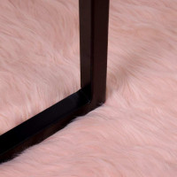 Produktbild för Fuskfäll matta TAFALLA Rosa 160 x 230 cm Polyester