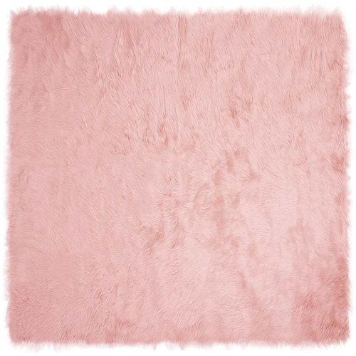 vidaXL Fuskfäll matta TAFALLA Rosa 200 x 200 cm Polyester