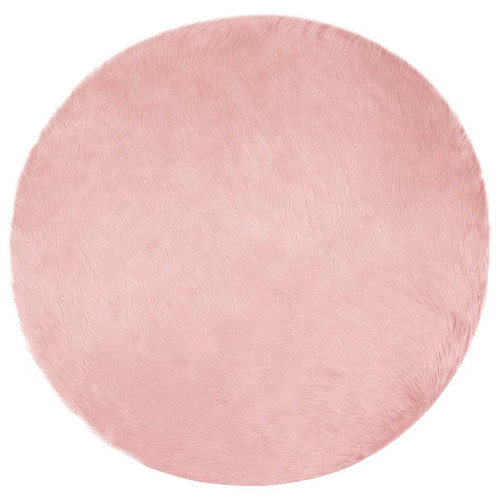 vidaXL Fuskfäll matta TAFALLA Rosa Ø 160 cm Polyester