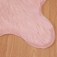 Produktbild för Fuskfäll matta TAFALLA Rosa 80 x 120 cm Polyester
