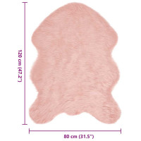 Produktbild för Fuskfäll matta TAFALLA Rosa 80 x 120 cm Polyester