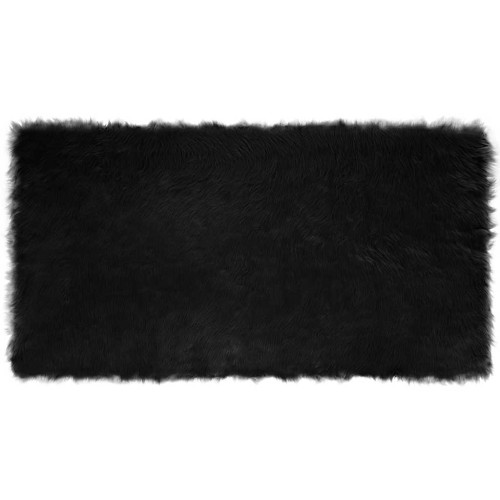 vidaXL Fuskfäll matta TAFALLA Svart 80 x 150 cm Polyester