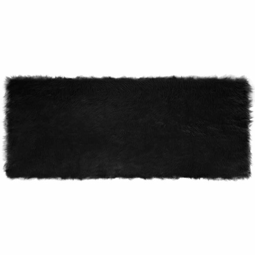 vidaXL Fuskfäll matta TAFALLA Svart 80 x 200 cm Polyester
