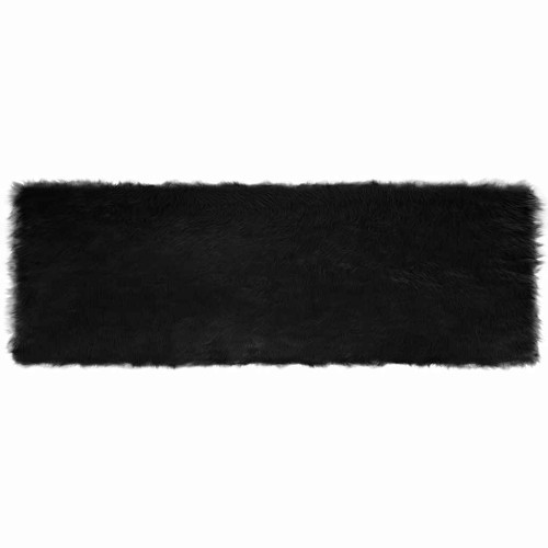vidaXL Fuskfäll matta TAFALLA Svart 80 x 250 cm Polyester