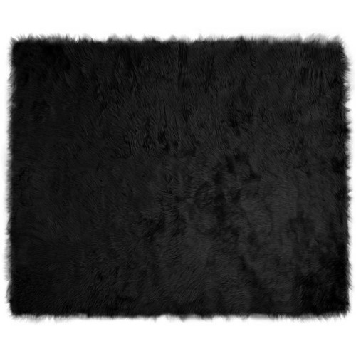 vidaXL Fuskfäll matta TAFALLA Svart 200 x 280 cm Polyester