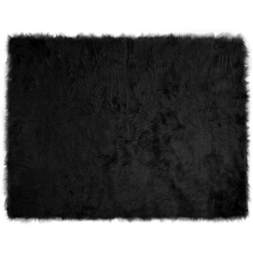 vidaXL Fuskfäll matta TAFALLA Svart 240 x 340 cm Polyester