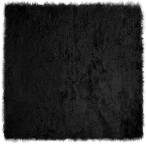 vidaXL Fuskfäll matta TAFALLA Svart 160 x 160 cm Polyester