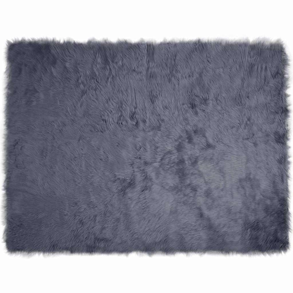 Produktbild för Fuskfäll matta TAFALLA Antracit 240 x 340 cm Polyester