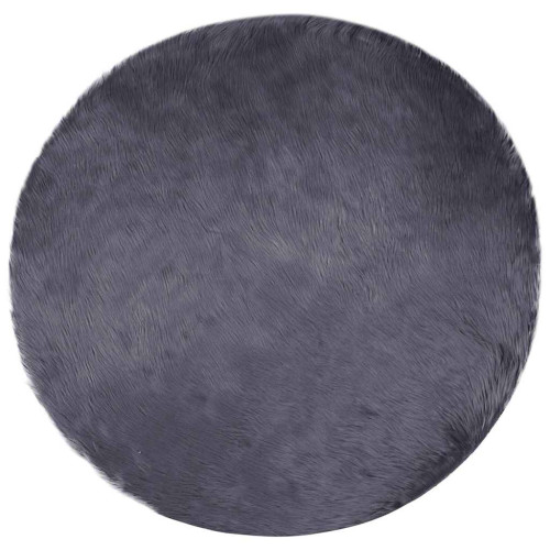 vidaXL Fuskfäll matta TAFALLA Antracit Ø 100 cm Polyester