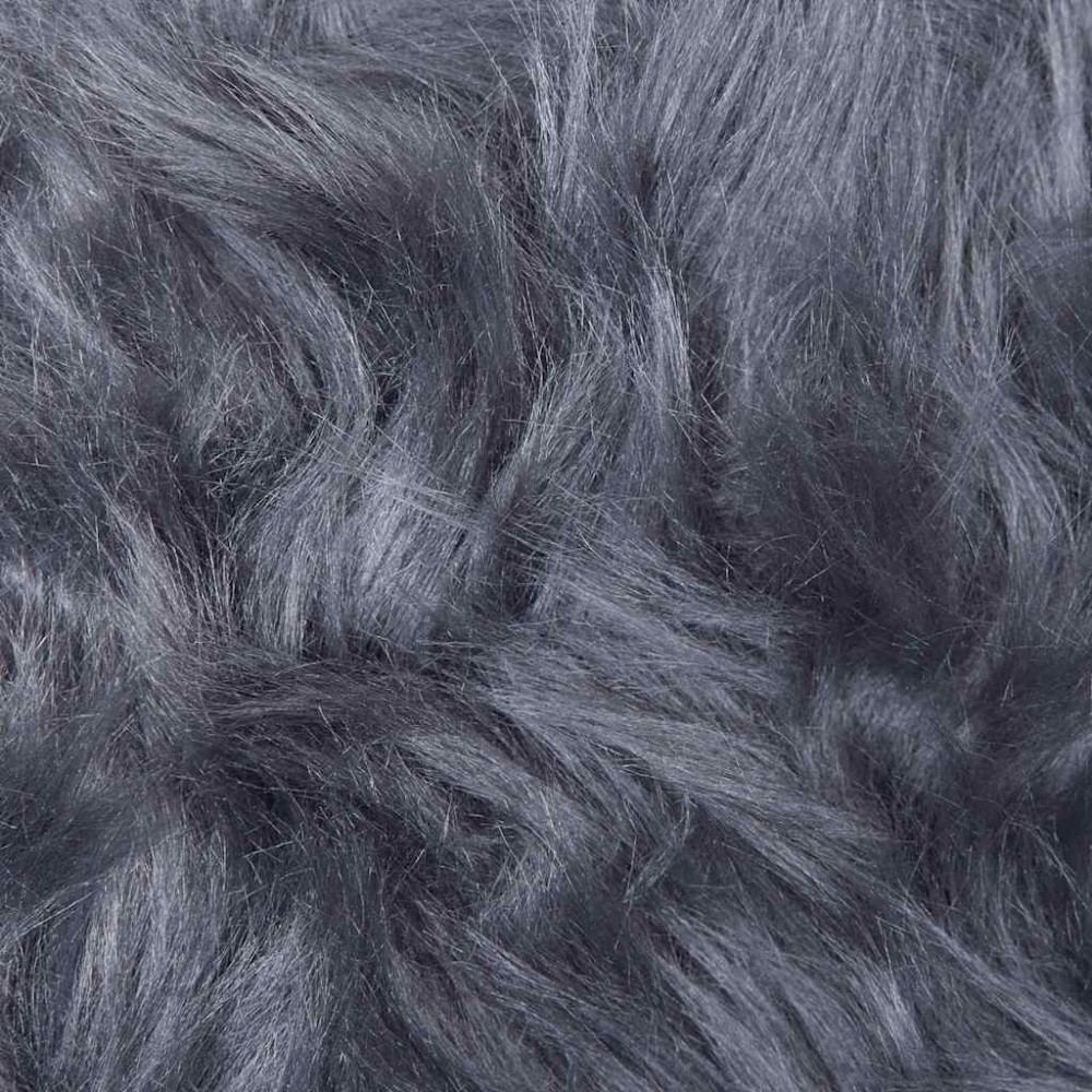 Produktbild för Fuskfäll matta TAFALLA Antracit Ø 100 cm Polyester