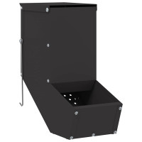 Produktbild för Kaninsmatare Svart 12,5 x 26 x 28,5 cm Kallvalsat Stål