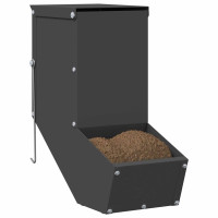 Produktbild för Kaninsmatare Svart 12,5 x 26 x 28,5 cm Kallvalsat Stål