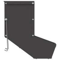 Produktbild för Kaninsmatare Svart 12,5 x 26 x 28,5 cm Kallvalsat Stål