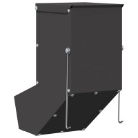 Produktbild för Kaninsmatare Svart 12,5 x 26 x 28,5 cm Kallvalsat Stål