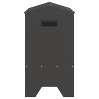 Produktbild för Fodertrog för boskap Svart 79 x 35 x 62 cm Kallvalsat Stål